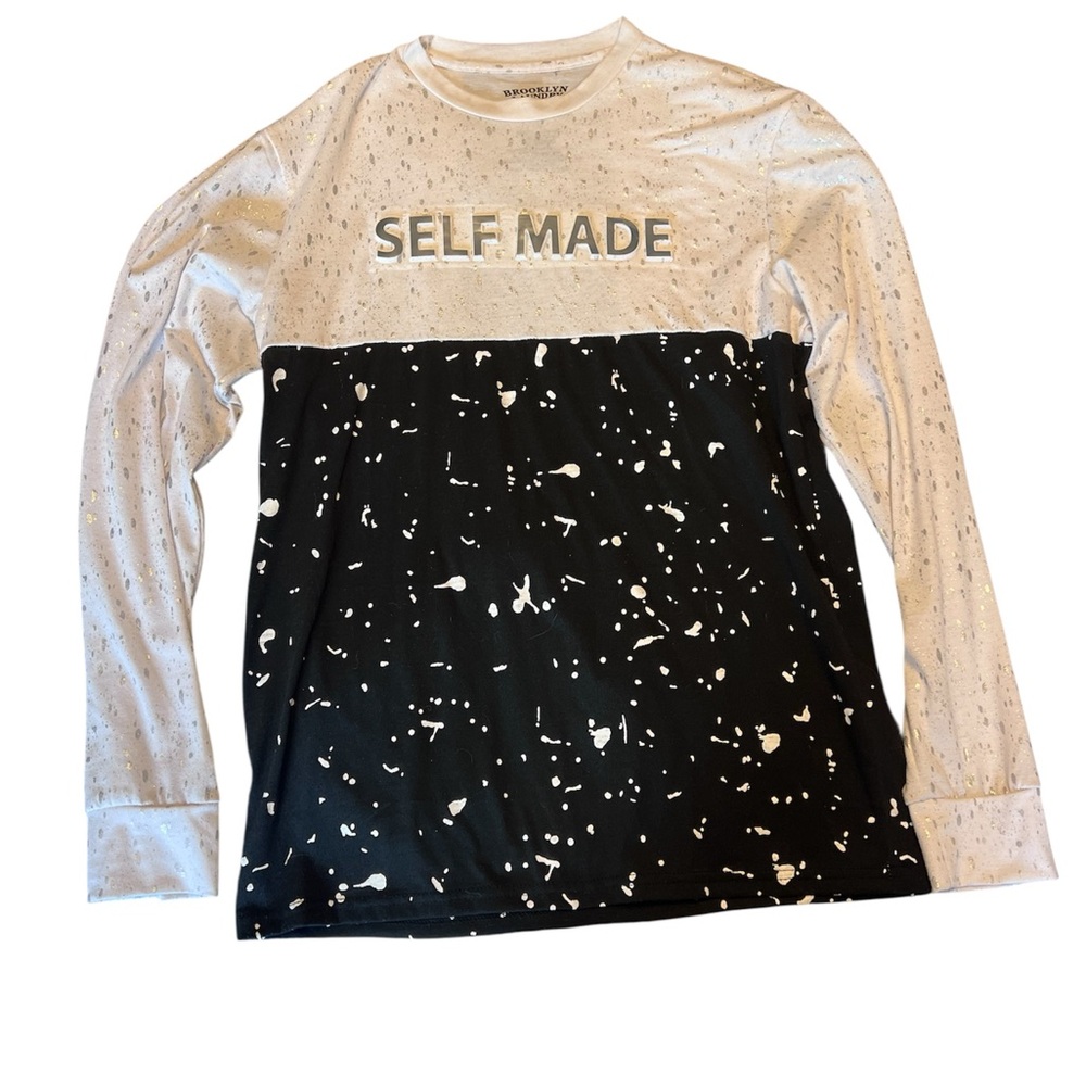 Self Made Long Sleeve Tee - Black and White